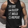 Eat Sleep Weld Repeat Welding Pullover Tank Top Gifts for Him