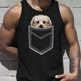 Maltese Apparel Cute Pocket Maltese Puppy Dog Tank Top Gifts for Him