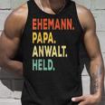 Herren Ehemann Papa Anwalt Held Retro-Jahrgangatertag Tank Top Geschenke für Ihn