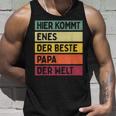 Herren Hier Kommt Enes Der Beste Papa Der Weltatertag Retro Tank Top Geschenke für Ihn