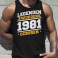 Herren Legenden 1981 Geboren 40 Geburtstag Jahre Spruch Papaater Tank Top Geschenke für Ihn