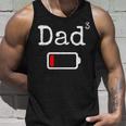 Herren Lustigesater-Trikot Geschenk Füräter Papa 3 Low Battery Tank Top Geschenke für Ihn