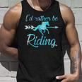 Horse Rider Girls I'd Rather Be Riding Horses Kid Gif Tank Top Gifts for Him