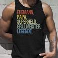 Husband Papa Grillmeister S Tank Top Geschenke für Ihn