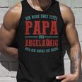 Ich Habe Zwei Titel Papa Und Angelkönig Ich Rocke Sie Beid Tank Top Geschenke für Ihn