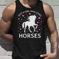 Just A Girl Who Loves Horses Cowgirl Horse Girl Riding Tank Top Gifts for Him