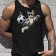 Katzen-Sonnenbrille Spielt Fußball-Kostüm Spielerbesitzer Liebhaber Tank Top Geschenke für Ihn