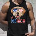 Labrador 4Th Of July Merica Men Usa American Flag Tank Top Gifts for Him