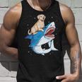 Labrador Shark Space Galaxy Jawsome Tank Top Gifts for Him