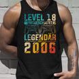 Level 18 Freigeschaltet Legedär Seit 2006 Gaming Motif Tank Top Geschenke für Ihn