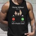 Meine Hühner Rufen An Bauer Turkey Farmer Tank Top Geschenke für Ihn