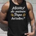 Möchtest Du Meinen Papa Hochzeitsantrag Heiratsantrag Mit-Ausschnitt Tank Top Geschenke für Ihn