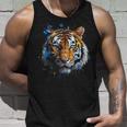 Obra De Arte De Tigre Colorido Animal Arte Tigre Camiseta sin mangas Regalos para él