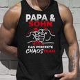 Papa & Sohn Das Perfekte Chaos Team Father's Day Bester Papa Tank Top Geschenke für Ihn