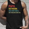 Papa Der Mann Der Mythos Der Schlechte Influence Father Slogan Tank Top Geschenke für Ihn