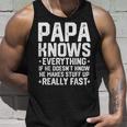 Papa Knows Everythingintage Opa Dad Witzeatertag Tank Top Geschenke für Ihn