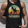 Papasaurus Dinosaur Papa Tyrannosaurus Dino Twin Pack Mit-Ausschnitt Tank Top Geschenke für Ihn