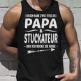 Plaster Two Titel Papa Und Stuckateur Tank Top Geschenke für Ihn