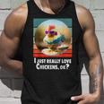 Pollo Gracioso Con Gafas De Sol Pollo Gracioso Camiseta sin mangas Regalos para él