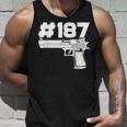 Rapper 187 With Hashtag Ratchet And Gangster Motif Tank Top Geschenke für Ihn