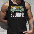 Retro Boulder Colorado Outdoor Hippie Van Graphic Tank Top Gifts for Him