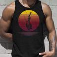 Retro Lineman Silhouette Power Pole Electrician Linemen Tank Top Gifts for Him
