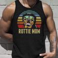 Rottie Mom Rottweiler Dog Vintage Retro Sunset Beach Vibe Tank Top Gifts for Him