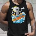 Skeleton Surfing Halloween Hawaii Hawaiian Surfer Tank Top Gifts for Him