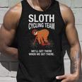 Sloth Cycling Team Lazy Sloth Sleeping Bicycle Tank Top Gifts for Him