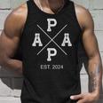 Stolzer Papa 2024 Papa Life Papa Est 2024 Tank Top Geschenke für Ihn