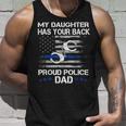 Stolzer Papa Eines Police Officer – Thin Blue Line Geschenk Tank Top Geschenke für Ihn