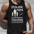 Stolzer Papa Zwei Töchter Idea Tank Top Geschenke für Ihn