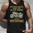 Unterschätze Niemals Alten Mann Motorrad Opa Papa Geschenk Kapuzenjacke Tank Top Geschenke für Ihn