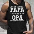 Vatertag Ich Habe Zwei Titel Papa Und Opa Tank Top Geschenke für Ihn