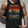 Vintage-Retro Ich Bin Ein Biker Papa Definitioniel Cooler Tank Top Geschenke für Ihn