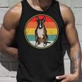Vintage Retro Sunset Miniature Bull Terrier Dog Tank Top Gifts for Him