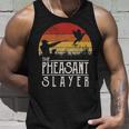 Vintage Sunset Retro Style Pheasant Hunting Pheasant Slayer Tank Top Gifts for Him