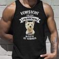 Vorsichtor Dem Frauchen Der Westie Ist Harmlos Gassi Tank Top Geschenke für Ihn