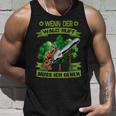 Wenn Der Wald Ruft Muss Ich Gehen Säge Chainsaw Woodcutter Tank Top Geschenke für Ihn