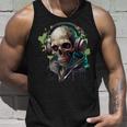 Zombie Totenkopf Dj Mit Kopfhörer Für Musiker Und Musik Fans Tank Top Geschenke für Ihn