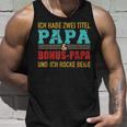 Zwei Titel Papa Und Bonus Papa Und Rocke Sie Bothintage Tank Top Geschenke für Ihn