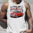 Coche Clásico Británico Rojo Mini Coche Deportivo Camiseta sin mangas Regalos para él