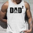 Damen Dad Hoch 2 Zweifacher Papaater Zwei Töchter Mit-Ausschnitt Tank Top Geschenke für Ihn