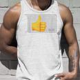 Daumen Hoch X Thumbs Up -Ater Papa Nachricht Dad Message Tank Top Geschenke für Ihn