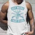 Eat More Fast Food Lustiger Hirsch Jagd Papa Witz Raglan Tank Top Geschenke für Ihn