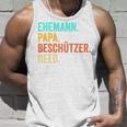 Ehemann Papa Beschützer Heldatertag Tank Top Geschenke für Ihn