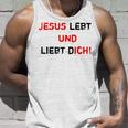 Jesus 4M3 Jesus Leben Und Liebe Dich Glaube Hope Love Tank Top Geschenke für Ihn