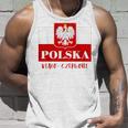 Polska Bialo-Czerwoni Polnische Flagge Polnisches Emblem Weißer Adler Tank Top Geschenke für Ihn