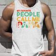 Retro Papa Line Worker Papa Witzigatertag Tank Top Geschenke für Ihn