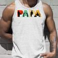 Retro Schlagzeug Papa Lustig Papa Schlagzeuger Tank Top Geschenke für Ihn